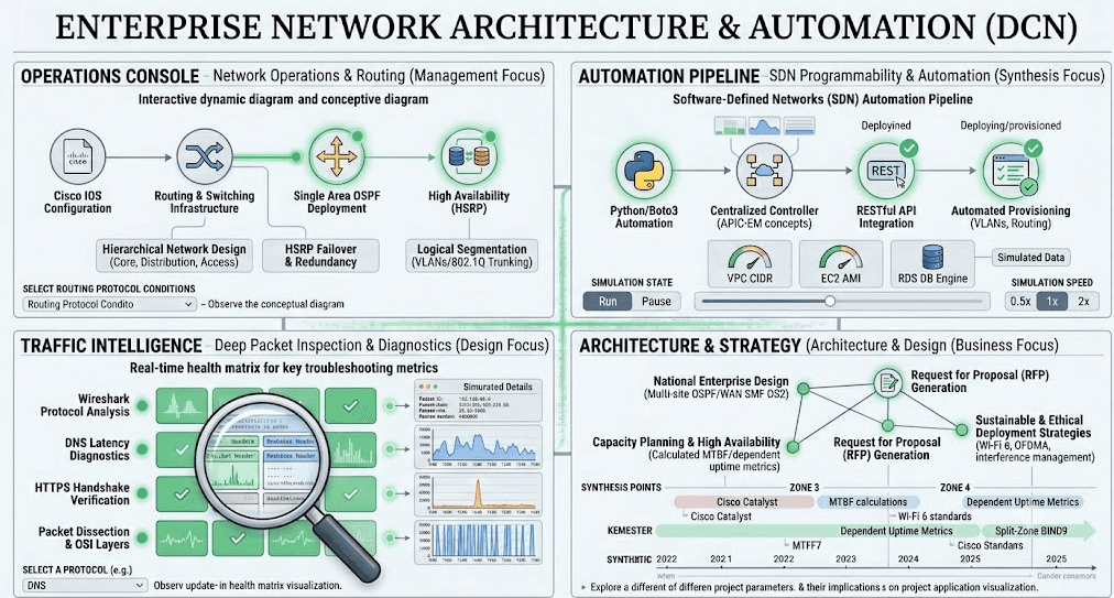 Enterprise Network Architecture & Automation (Cisco/SDN)
